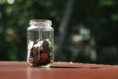 Saving money concept.money coin stack growing businessの写真素材