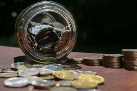 Saving money concept.money coin stack growing businessの写真素材