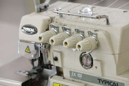 Kuala Lumpur, Malaysia - APR 24, 2020: Typical Sewing Machines is the largest manufacturer of sewing machines in China. sewing machines on table. selective focusのeditorial素材