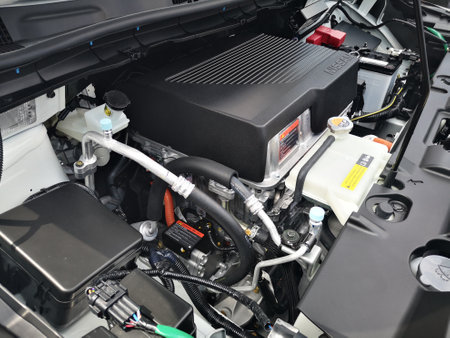 Bukit Tinggi Pahang,Malaysia - 24 Julai, 2019: Nissan Leaf Electric Car at motorshow in Aurel Sanctuary Bentong Pahangのeditorial素材