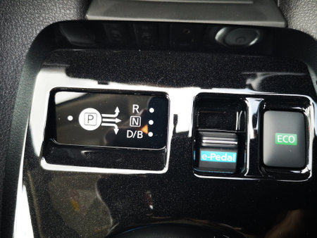 Bukit Tinggi Pahang,Malaysia - 24 Julai, 2019: Nissan Leaf Electric Car at motorshow in Aurel Sanctuary Bentong Pahangのeditorial素材