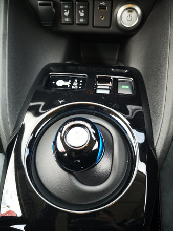 Bukit Tinggi Pahang,Malaysia - 24 Julai, 2019: Nissan Leaf Electric Car at motorshow in Aurel Sanctuary Bentong Pahangのeditorial素材