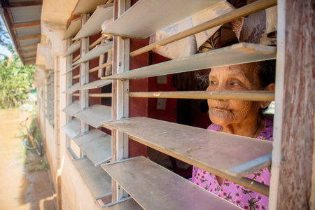 Changlun,Kedah Malaysia- Circa November 2020:flood conditions that hit around malaysia during the monsoon season. many houses were inundated by floods, the situation worsened when it rained for 4 daysのeditorial素材