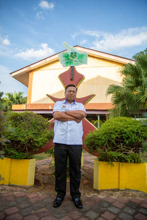 Alor Setar Kedah,Malaysia-March 1,2021:The first day of the school session for preschool students in Alor Setar during the Covid-19 pandemic season is hitting the world.のeditorial素材