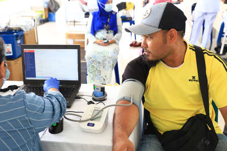 Kuala Lumpur, Malaysia 29 July 2020; locals donate blood to the national blood bank,