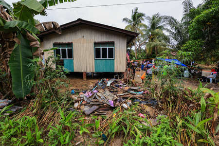 Temerloh, Pahang - DECEMBER 31th, 2021 : The Aftermath after the biggest flood hit Selangor and Pahang. It was about 5 to 12 feet depth of flood coveringのeditorial素材