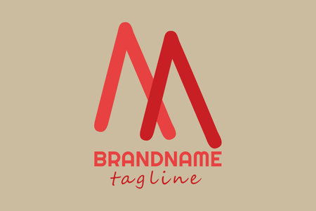 Initial M letter logo. Flat Vector Logo Design Template Element. Initial Letter M Logo. M letter for logo.のイラスト素材