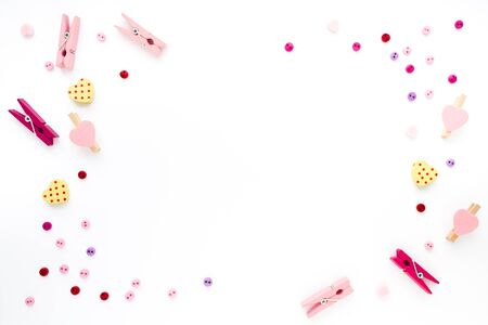 Frame from decorations on white backgroundの写真素材