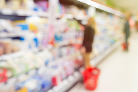 People in supermarket.の写真素材