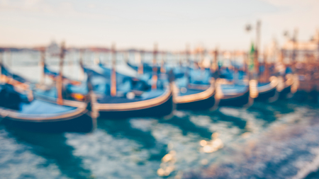Blurred background with gondolas.の写真素材