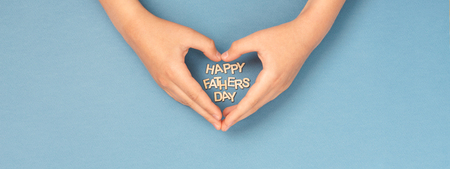 Happy Fathers day banner with shape heart.の写真素材
