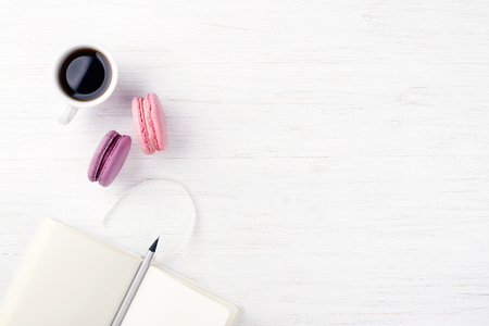 A cup of coffee on the table.の写真素材