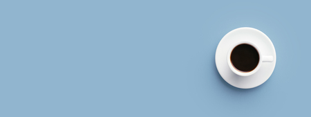 Banner with cup of coffee.の写真素材