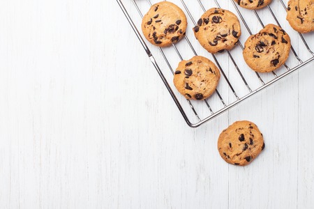 Cookies with chocolate chips.の写真素材