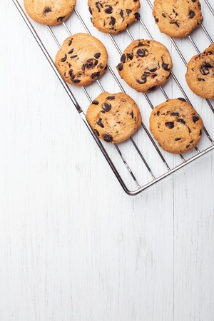 Cookies with chocolate chips.の写真素材