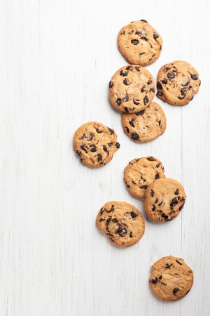 Cookies with chocolate chips.の写真素材