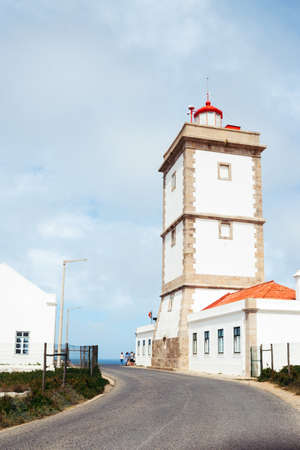 Lighthouse at Cape Carvoeiro, Nau dos Corvos. Peniche, Portugal.の写真素材