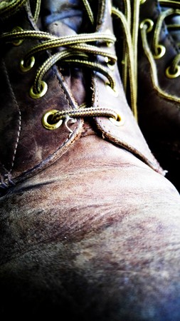 Work boots after a long busy day