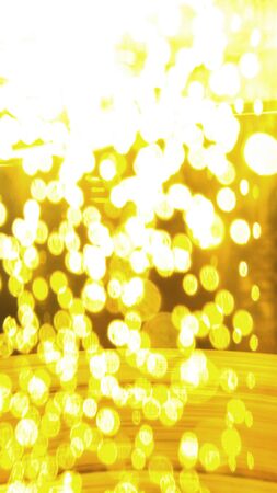 yellow bubbles of cider on a hot summer dayの写真素材