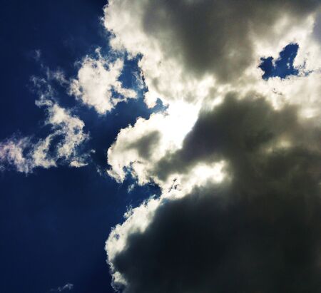 storm arriving on a summer dayの写真素材