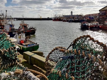 Fishing port in Englandのeditorial素材