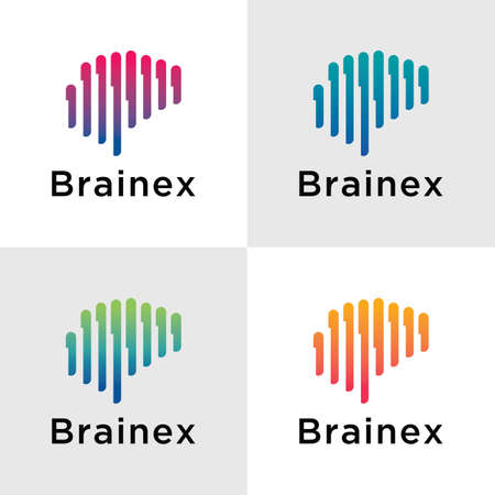 brain is made of internet cable elementsのイラスト素材