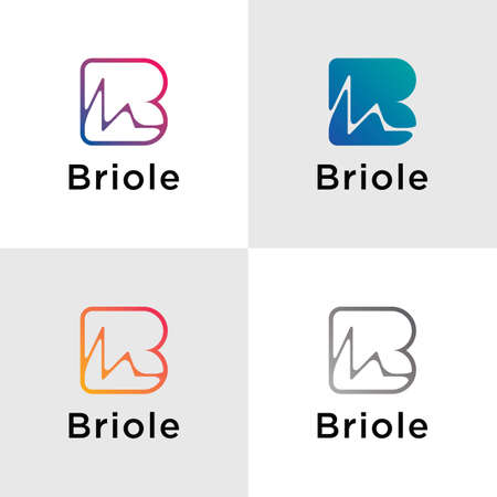 Letter B is made from a combination of statistical elementsのイラスト素材