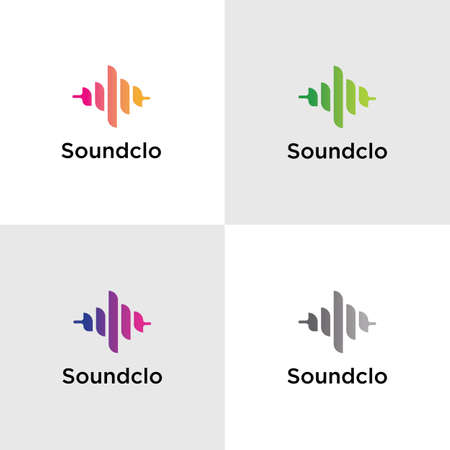 Sound is made of geometric elementsのイラスト素材