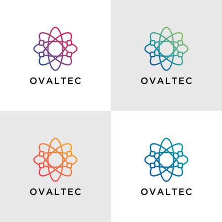 Letter O combined from Polygons elementsのイラスト素材