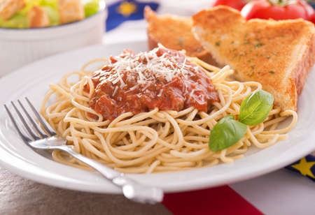 Spaghetti with Meat Sauceの写真素材