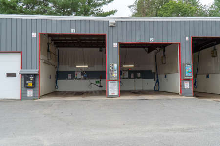 U-Wash car wash on a quiet summer afternoonの写真素材