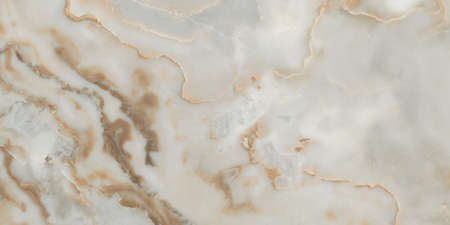 off white and brown color onyx texture polished finish with natural veins high resolution marble designの写真素材