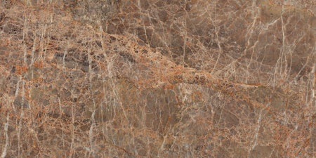 Emperador Marble in brown color with white veining patterns natural marble polished surfaceの写真素材