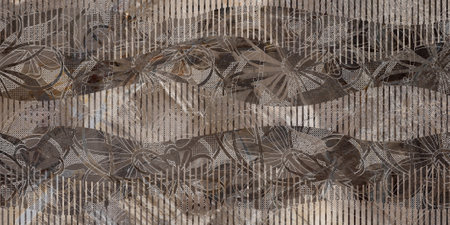 brown color freehand design for wall tiles and wall paper useの写真素材