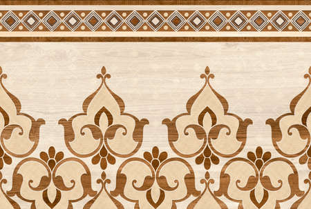 freehand design pattern for wall tiles and wall paper useの写真素材