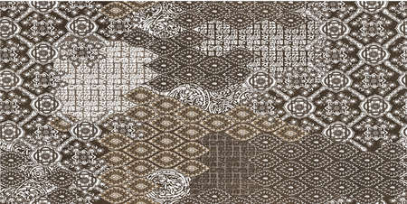 brown color freehand design for wall tiles and wall paper useの写真素材