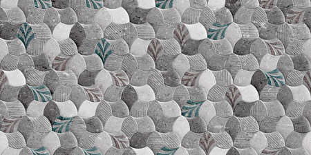 geometric design in grey color 3D illustration image for wall tiles and wall paper useの写真素材