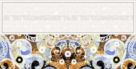 multi color floral design pattern wall tile and wall paper useの写真素材