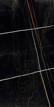 black color polished finish Statuario tiles design natural marbleの写真素材