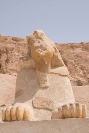 Temple of Hatshepsut, in the Deir el Bahari complex, on the west bank of the Nile River, near the...