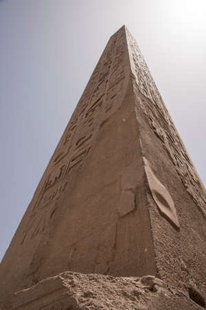 Temple of Luxor, located in the heart of ancient Thebes, consecrated to the god Amon, under his two aspects Amon-Ra, in Egypt, Africaの写真素材