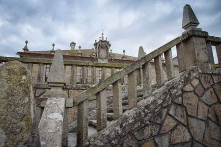 Staircase of the Montesacro Palace in Cambados, Rias Bajas, Pontevedra, Galicia, Spain, Europe.のeditorial素材