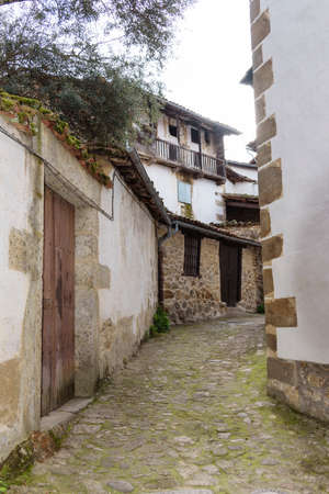 narrow streets of Candelario, Salamanca, Castilla Leon, Spain, Europe.のeditorial素材