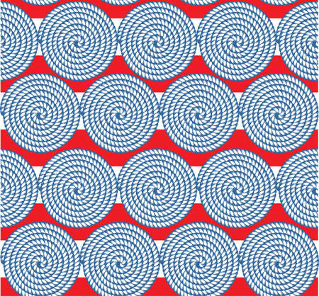 Marine seamless pattern with rope design element, vectorのイラスト素材