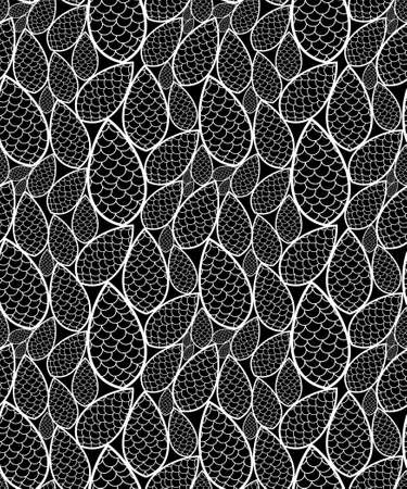 Conifer cone pattern Christmas mood background, vectorのイラスト素材