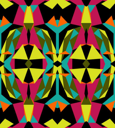Carnival bright seamless pattern, african or brazilian ornament, vectorのイラスト素材