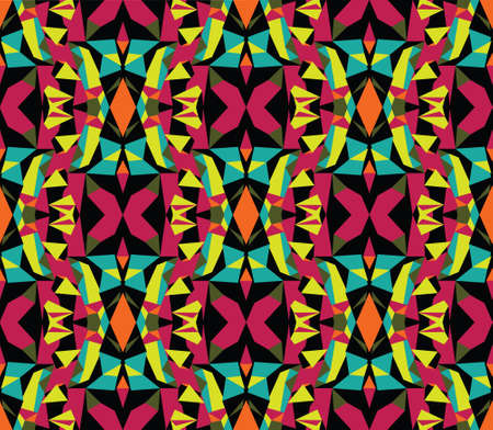 Carnival bright seamless pattern, african or brazilian ornament, vector