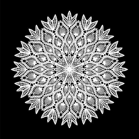Doily ornament, round ornament, cvector designのイラスト素材