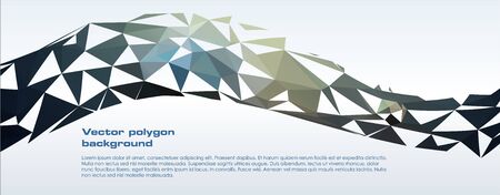 Abstract polygon background with sample textのイラスト素材