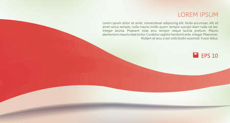 Vector abstract wave background in green and red color.のイラスト素材